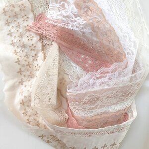 Lot of 10 Yards Vintage Wide Lace Junk Journal Sewing Crafting